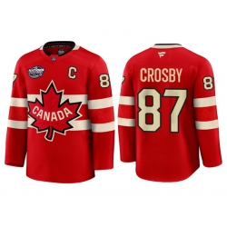 Men Canada 87 Sidney Crosby Red 2025 4 Nations Face Off Premium Stitched A Patch Jersey