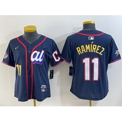 Women American League 11 Jos E9 Ram EDrez Navy 2025 All Star Edition Limited Stitched Baseball Jersey 28Run Small 29 Women American League 11 Jos E9 Ram EDrez Navy 2025 All Star Edition Limited Stitched Baseball Jersey 28Run Small 29