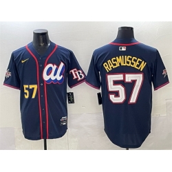 Men American League 57 Drew Rasmussen Navy 2025 All Star Edition Limited Stitched Baseball Jersey Men American League 57 Drew Rasmussen Navy 2025 All Star Edition Limited Stitched Baseball Jersey