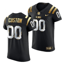 LSU Tigers Custom 2021 22 Golden Edition Elite Football Black Jersey LSU Tigers Custom 2021 22 Golden Edition Elite Football Black Jersey
