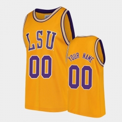 LSU Tigers Custom Gold Replica College Basketball Jersey LSU Tigers Custom Gold Replica College Basketball Jersey