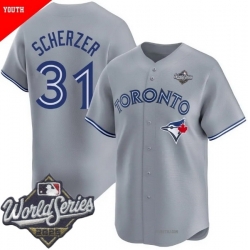 Men Toronto Blue Jays 31 Max Scherzer Gray Cool Base Stitched Baseball Jersey Men Toronto Blue Jays 31 Max Scherzer Gray Cool Base Stitched Baseball Jersey