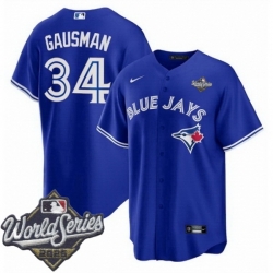 Men Toronto Blue Jays 34 Kevin Gausman Royal Cool Base Stitched Baseball Jersey Men Toronto Blue Jays 34 Kevin Gausman Royal Cool Base Stitched Baseball Jersey