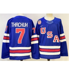 Men USA 7 Brady Tkachuk Royal 2025 2026 Stitched Jersey Men USA 7 Brady Tkachuk Royal 2025 2026 Stitched Jersey