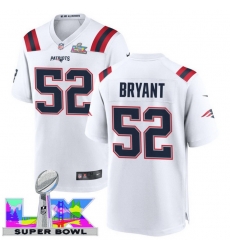 Men Women youth New England Patriots #52 Marcus Bryant 2025 2026 Super Bowl LX F U S E Stitched NFL Jersey White Men Women youth New England Patriots #52 Marcus Bryant 2025 2026 Super Bowl LX F U S E Stitched NFL Jersey White