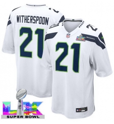 Men Women Youth Seattle Seahawks #21 Devon Witherspoon 2025 2026 Super Bowl LX F U S E Stitched NFL Jersey White Men Women Youth Seattle Seahawks #21 Devon Witherspoon 2025 2026 Super Bowl LX F U S E Stitched NFL Jersey White