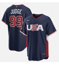 Men USA Baseball Aaron Judge #99 Navy 2026 World Baseball Classic Road Stadium Stitched Jersey Men USA Baseball Aaron Judge #99 Navy 2026 World Baseball Classic Road Stadium Stitched Jersey