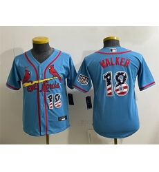 Youth St Louis Cardinals 18 Jordan Walker Blue USA 250 Fourth of July Stitched Baseball Jersey Youth St Louis Cardinals 18 Jordan Walker Blue USA 250 Fourth of July Stitched Baseball Jersey