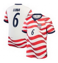 Men 6 Diego Luna USMNT 2026 Home Stadium Replica Jersey 2 Men 6 Diego Luna USMNT 2026 Home Stadium Replica Jersey 2