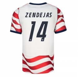 USA 2026 FIFA World Cup Soccer White Jersey Set ( Have Shorts ) Alejandro Zendejas #14