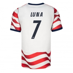 USA 2026 FIFA World Cup Soccer White Jersey Set ( Have Shorts ) Diego Luna #7