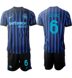 Men Internazionale 2026 Soccer Jerseys BlueBlack #6 DE VRIJ Men Internazionale 2026 Soccer Jerseys BlueBlack #6 DE VRIJ