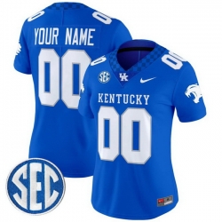 Custom Women Kentucky Wildcats Royal Vapor Limited Stitched Jersey