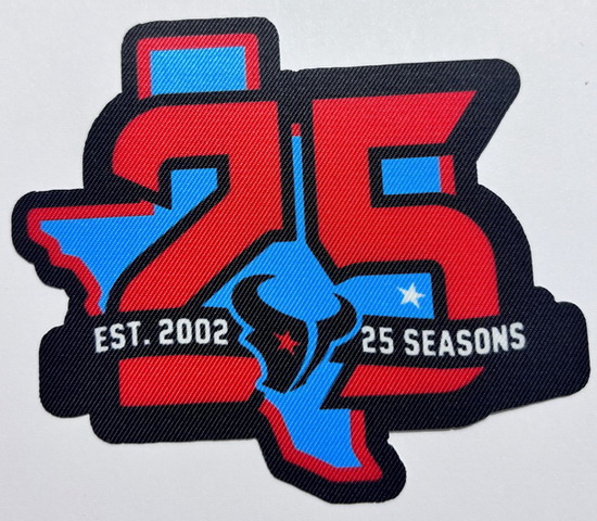 Men Texans 25TH Anniversary Seasons Patch Biaog